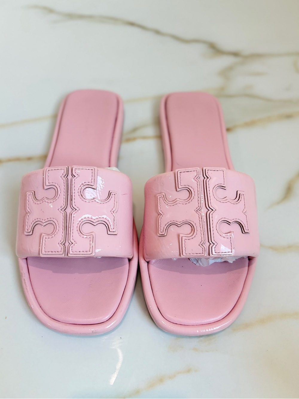 Tory Burch Petunia Pink Double T Sport Slide - Picture 3 of 7